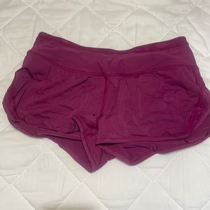 Lululemon pink running shorts 6